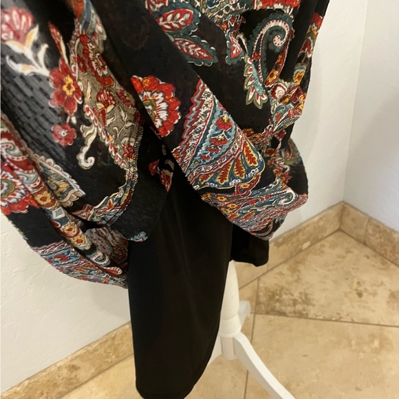 COLLECTIVE CONCEPTS Nordstrom Rack halter neck midi dress, paisley black XS - Picture 10 of 12